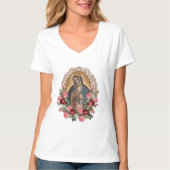 グアダルーペスペインのカトリックバラヴァージンメアリー Tシャツ (正面)