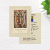 グアダルーペスペインのメアリー葬儀祈りの言葉ホリーカード (デスク)