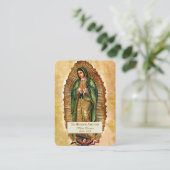 グアダルーペスペインのメアリー葬儀祈りの言葉ホリーカード プレイスカード (スタンド正面)