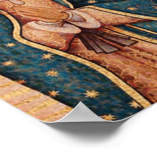 グアダルーペスペインのメアリー葬儀祈りの言葉ホリー ポスター (角)