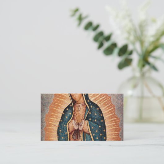 グアダルーペスペインのメアリー葬儀祈りの言葉ホリー 名刺 (スタンド正面)