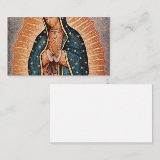 グアダルーペスペインのメアリー葬儀祈りの言葉ホリー 名刺 (正面/裏面)