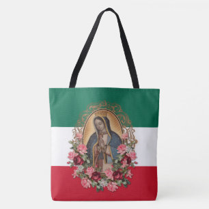 グアダルーペスペインのメキシコ国旗の宗教家 トートバッグ