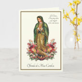 グアダルーペスペインの悔やみや弔慰マス提供祈りの言葉 カード (黄色い花)