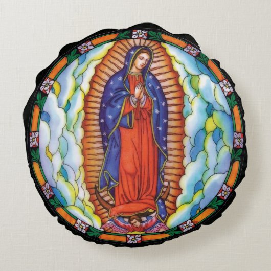 グアダルーペソファベッドチェアの我々の女性 ラウンドクッション (裏面)