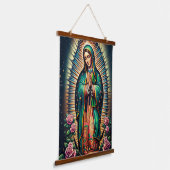グアダルーペタペストリーの我々の女性 吊り下げ型タペストリー (傾斜あり)