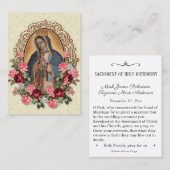 グアダルーペバラ結婚式の引き出物ホリーカード 名刺 (正面/裏面)