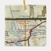 グアダルーペピークTXヴィンテージマップ セラミックオーナメント (正面)