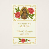 グアダルーペフローラバラメモリアル葬儀祈りの言葉 (正面)