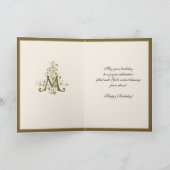 グアダルーペフローラ宗教お祝いカード カード (内部)