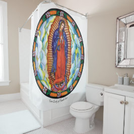 グアダルーペホワイトの大きな我々の女性 シャワーカーテン