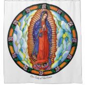 グアダルーペホワイトの大きな我々の女性 シャワーカーテン (正面)