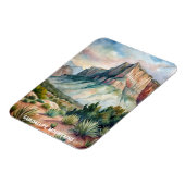 グアダルーペマウンテンズナショナルパークウォーターカラー マグネット (左側)