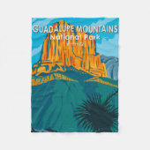 グアダルーペマウンテンズナショナルパークテキサス州ヴィンテージ フリースブランケット (正面)