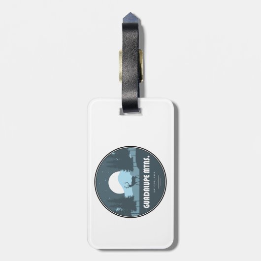 グアダルーペマウンテンズナショナルパークディアー ラゲッジタグ (裏面縦)