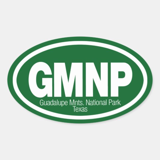 グアダルーペマウンテンズナショナルパーク 楕円形シール (正面)