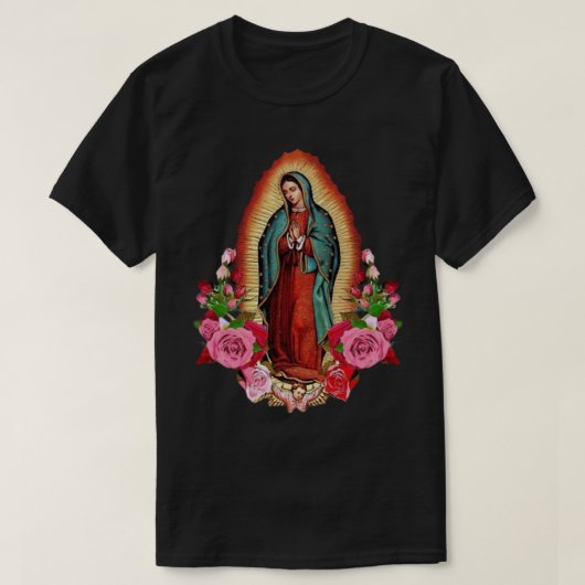 グアダルーペメキシコヴァージンの私たちの女性メアリーメキシコ Tシャツ (デザイン正面)