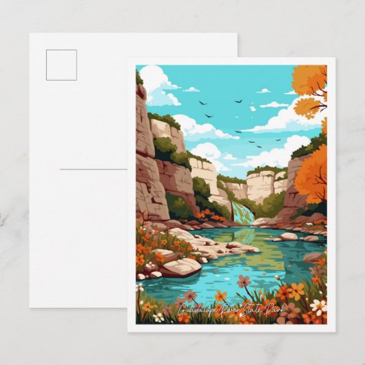 グアダルーペリバー州パークテキサス州ヴィンテージトラベル ポストカード (正面/裏面)