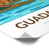 グアダルーペリバー州パークテキサス州ヴィンテージ ポスター (角)