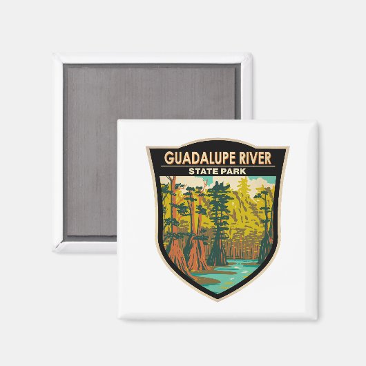 グアダルーペリバー州パークテキサス州ヴィンテージ マグネット (正面/裏面)