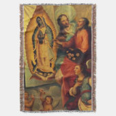 グアダルーペヴァージンの私たちの女絵を描性マリーバイ スローブランケット (正面縦)