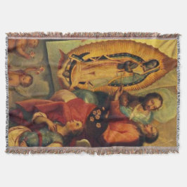 グアダルーペヴァージンの私たちの女絵を描性マリーバイ スローブランケット