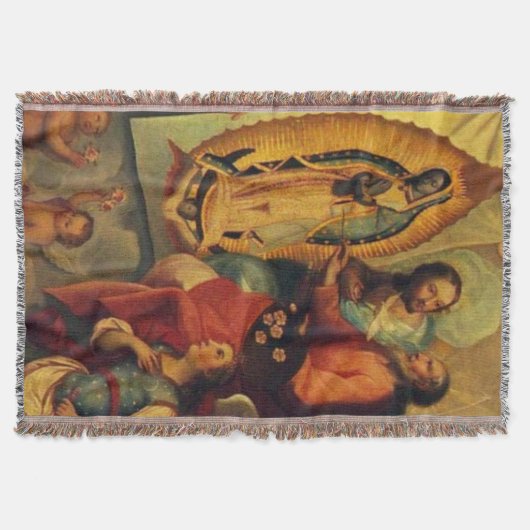 グアダルーペヴァージンの私たちの女絵を描性マリーバイ スローブランケット (正面)