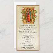 グアダルーペヴァージンマリスペインのバプティスマ《キリスト教》洗礼式や命名式 サンキューカード (正面/裏面)