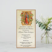 グアダルーペヴァージンマリスペインのバプティスマ《キリスト教》洗礼式や命名式 サンキューカード (スタンド正面)