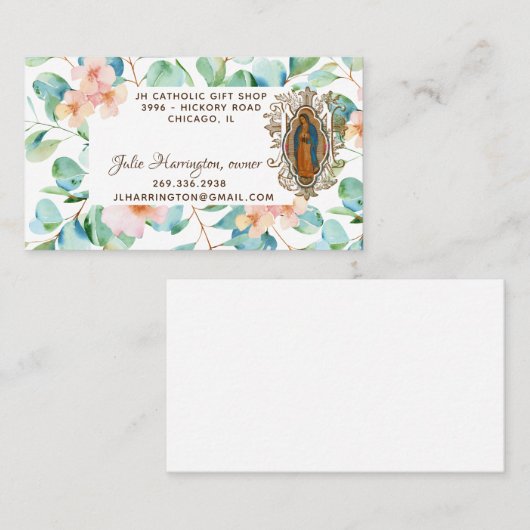 グアダルーペヴァージンマリユーカリプタス宗教フローラ 名刺 (正面/裏面)