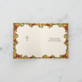 グアダルーペヴァージンマリー祭日カトリック サンキューカード (内部)