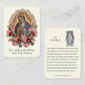 グアダルーペヴァージンメアリスペインのー祈りの言葉ホリーカード エンクロージャーカード (正面/裏面)