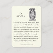 グアダルーペヴァージンメアリスペインのー祈りの言葉ホリーカード エンクロージャーカード (裏面)