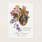 グアダルーペヴァージンメアリスペインのー葬儀神聖祈りの言葉 (正面)