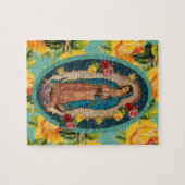 グアダルーペヴァージンメアリーイエローローローズフェイスリー ジグソーパズル (横)