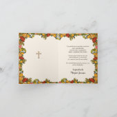 グアダルーペヴァージンメアリー葬スペインの弔慰 サンキューカード (内部)