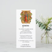 グアダルーペヴァージンメアリー葬式の哀悼スペインのの意 サンキューカード (スタンド正面)