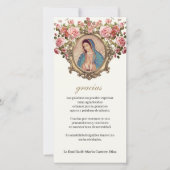 グアダルーペヴァージンメアリー葬式の哀悼スペインのの意 サンキューカード (正面)