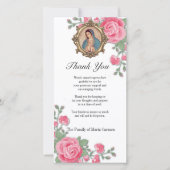 グアダルーペヴァージンメアリー葬式の哀悼スペインのの意 サンキューカード (正面)