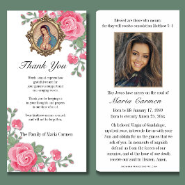 グアダルーペヴァージンメアリー葬式の哀悼スペインのの意 サンキューカード