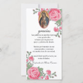 グアダルーペヴァージンメアリー葬式の哀悼スペインのの意 サンキューカード (正面)