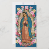 グアダルーペヴァージンメアリー葬式の哀悼スペインのの意 サンキューカード (裏面)