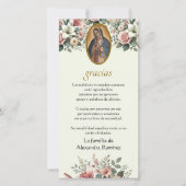 グアダルーペヴァージンメアリー葬式の哀悼スペインのの意 サンキューカード (正面)