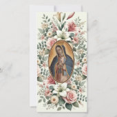 グアダルーペヴァージンメアリー葬式の哀悼スペインのの意 サンキューカード (裏面)