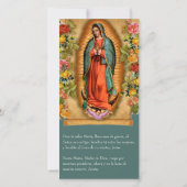 グアダルーペヴァージンメアリー葬式の哀悼スペインのの意 サンキューカード (裏面)
