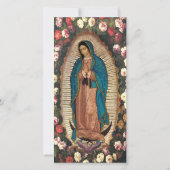 グアダルーペヴァージンメアリー葬式の哀悼スペインのの意 サンキューカード (裏面)