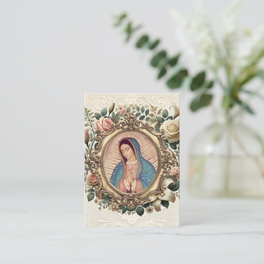 グアダルーペヴァージンメアリー葬祭記念祈りの言葉 プレイスカード (スタンド正面)