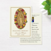 グアダルーペヴァージンメアリ葬儀祈りの言葉ホリーカード (デスク)