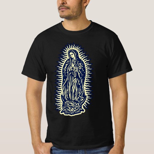グアダルーペ乙女。母マリア、ヴァージン母。C Tシャツ (正面)