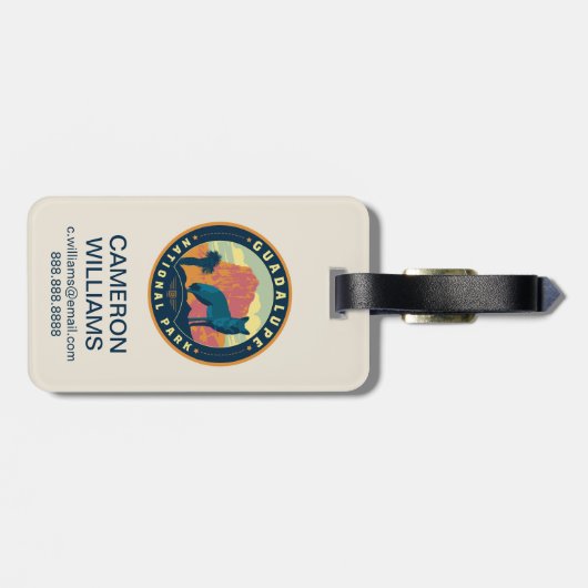 グアダルーペ国立公園 ラゲッジタグ (裏面横)